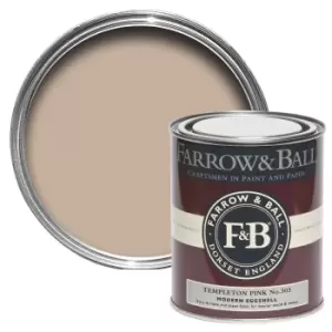 image of Farrow & Ball Modern Templeton Pink No. 303 Eggshell Paint, 750Ml