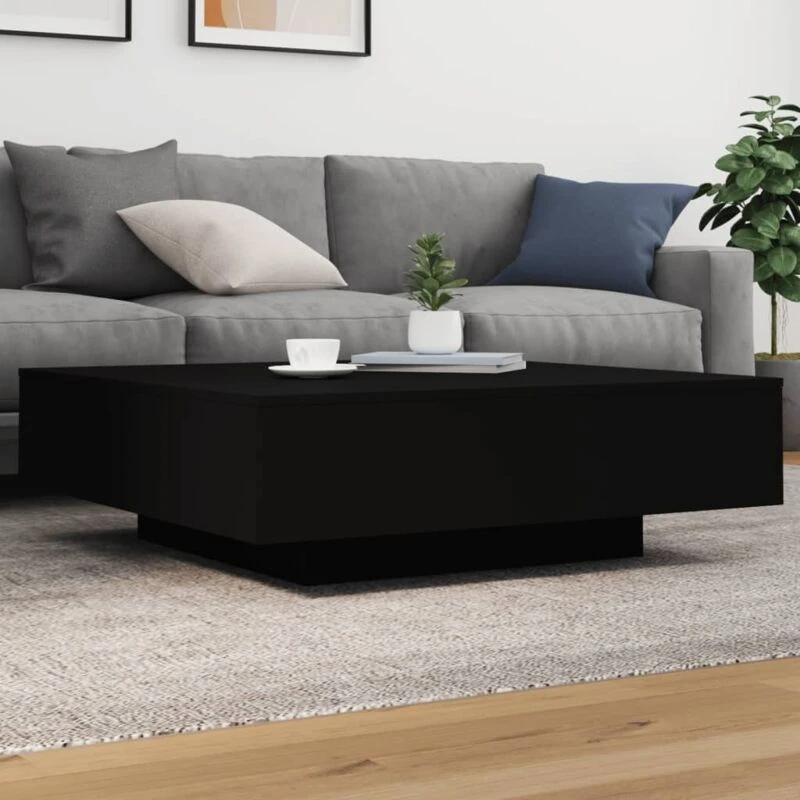 Image of VIDAXL Coffee Table with LED Lights Black 100x100x31cm vidaXL 8721012251878