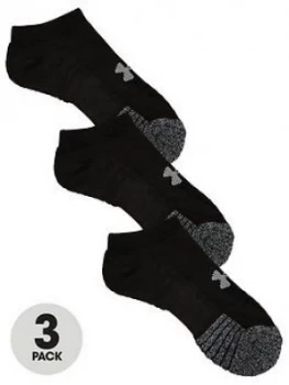 image of Urban Armor Gear HeatGear&reg; No Show Socks - Black/Grey, Size L, Men