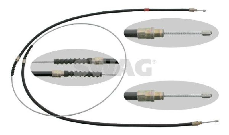 Image of Handbrake cable SWAG 62 91 7903