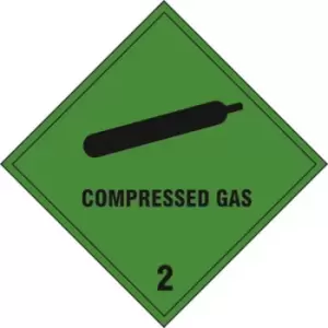 Image of Compressed Gas 2 - Self Adhesive Sticky Sign (200 x 200mm)