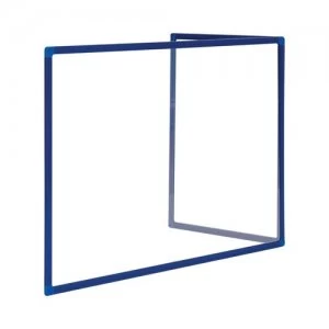 Image of Bi-Office Duo Glass Board 900mm 1200x900 Blue Alu Frm