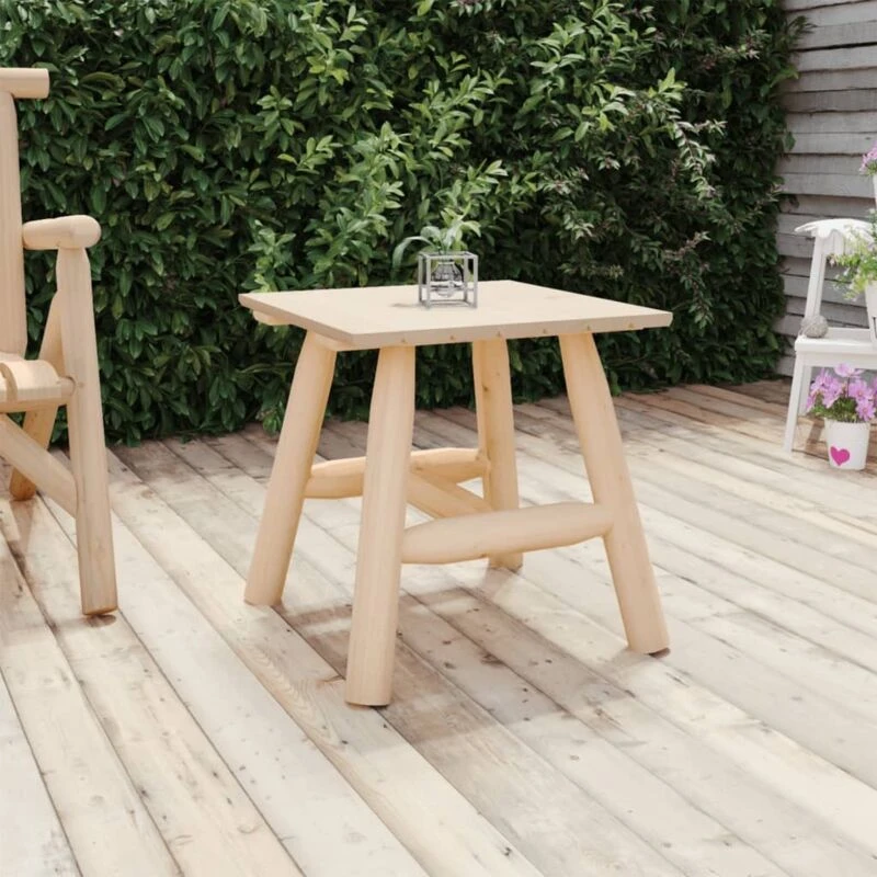 Image of VIDAXL Side Table 49x49x50cm Solid Wood Spruce Vidaxl 8720845754679