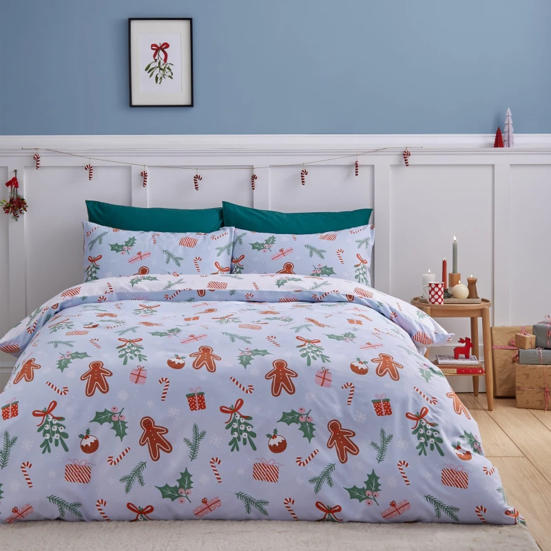Image of Catherine Lansfield Catherine Lansfield Christmas Gingerbread Bedding Set-Double