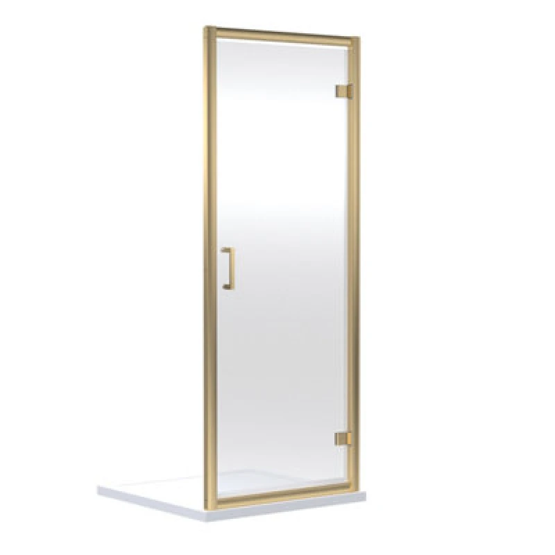 Image of nuie Rene 1900 x 700mm Hinged Shower Door - Brown, Brown SMHD70BB-E6