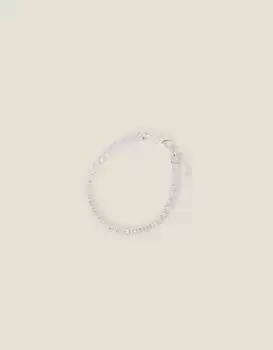 Image of Accessorize Womens Sterling Silver-Plated Tennis Bracelet