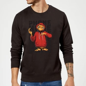 image of ET Phone Home Stylised Sweatshirt - Black - XL