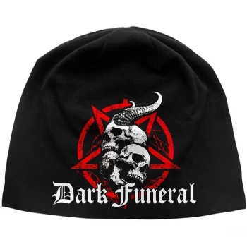 Image of Dark Funeral - Skulls & Pentagram Unisex Beanie Hat - Black