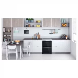 Image of Indesit ID67V9KMW Ceramic Hob Double Oven Electric Cooker