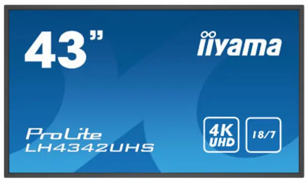 image of iiyama 43" ProLite LH4342UHS-B1 4K Ultra HD Signage Commercial Display