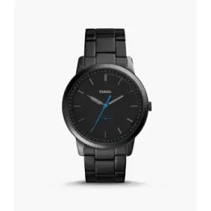 Image of Fossil Mens The Minimalist Slim Three-Hand Stainless Steel Watch - Black