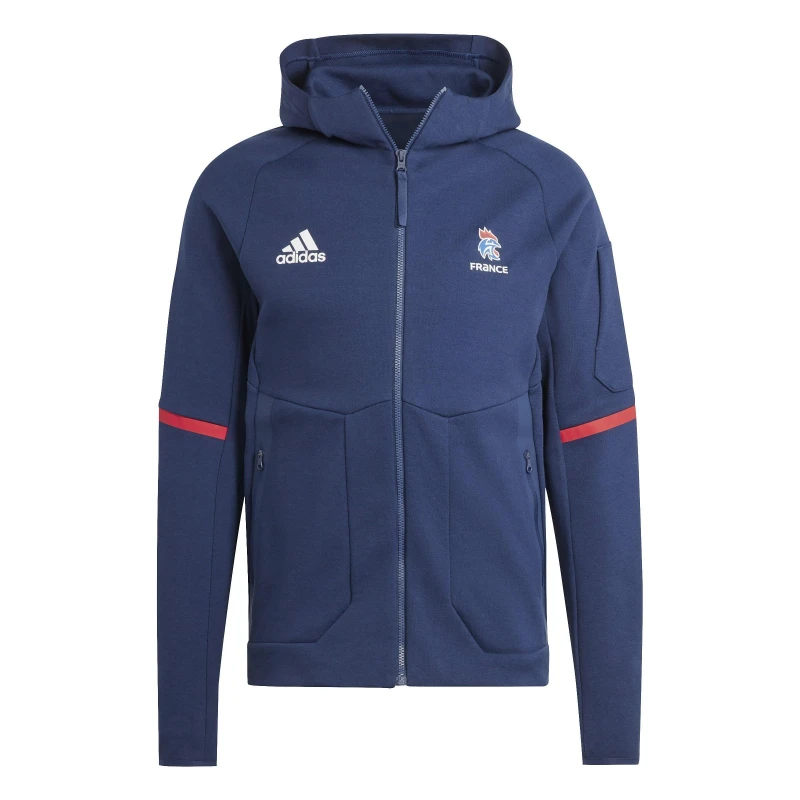 Image of adidas France Training Jacket Adults - Blue Blue XS