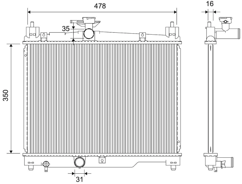 Image of Engine radiator VALEO 732421