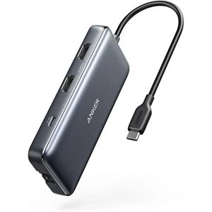 image of Anker HUB USB TIPO C A 2xUSB 3-0 2xHDMI 1xSD+microSD 1xETHERNET 1xTIPO C NEGRO