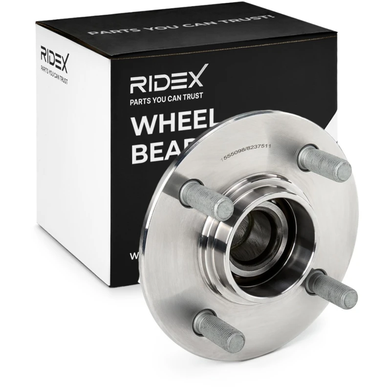 Image of RIDEX 654W0198 Wheel bearing kit Rear Axle both sides, Wheel Bearing integrated into wheel hub Wheel Bearing Kit (654)