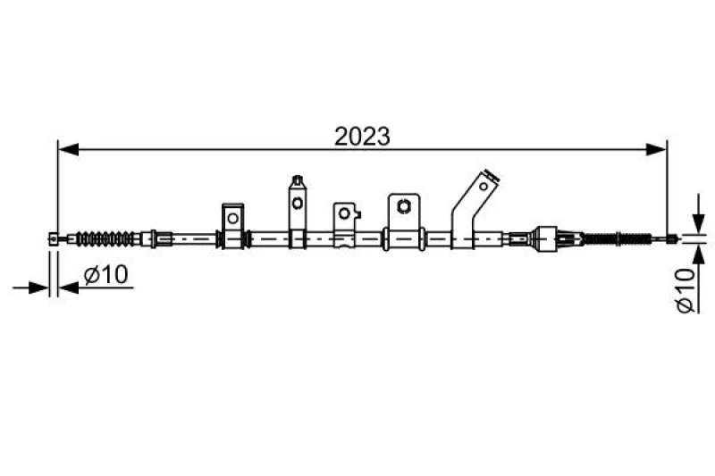 Image of Bosch 1 987 482 515 Brake Cable 2023mm Cable,parking brake (124)