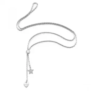 Image of Ladies Guess Love Chain Silver Necklace