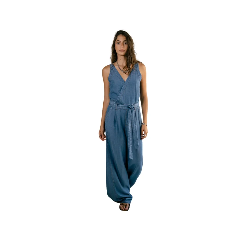 Image of Freeman T Porter Womens jumpsuit Freeman T Porter Chillow Plain Bleu Female XS