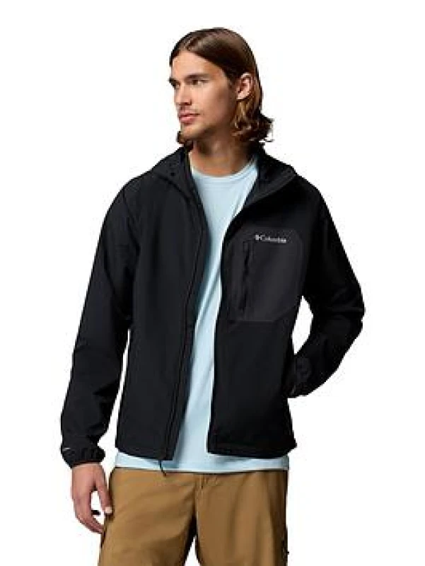 Image of Columbia Tall Heights III Hooded Softshell Jacket Black S