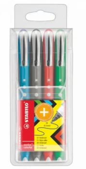 image of Stabilo Worker Colorful Rollerball 0.7mm Assorted PK4