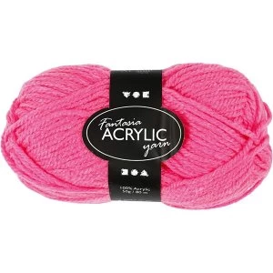 image of Creative Company Fantasia Acrylic Yarn (Neon Pink)