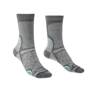 Image of Bridgedale HIKE Ultra Light Coolmax Performance Womens - Small Dk Grey/Lt Grey