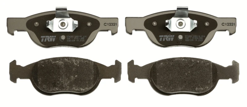 Image of TRW GDB1339 Brake pad set not prepared for wear warning indicator Brake Pad Set,disc brake (402)