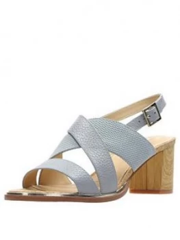 image of Clarks Ellis Tilda Heeled Sandal - Grey