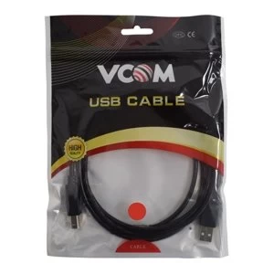 image of VCOM CU201-B-1.8 USB cable 1.8 m USB A USB B Black