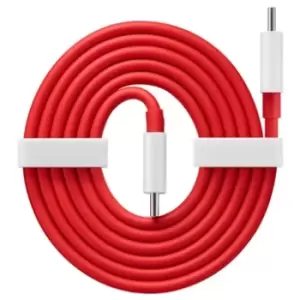 image of OnePlus Warp Charge USB Type-C Cable 5481100047 - 1m - Red / White