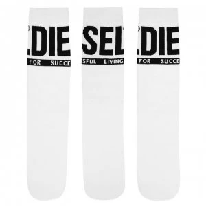 image of Diesel Ray 3 Pack Socks - Wht Multi E4124