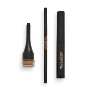 Image of Makeup Revolution Ultra Brow Builder Kit Ash Brown