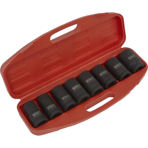 image of Sealey 8 Piece 1" Drive Deep Impact Socket Set Metric 1"