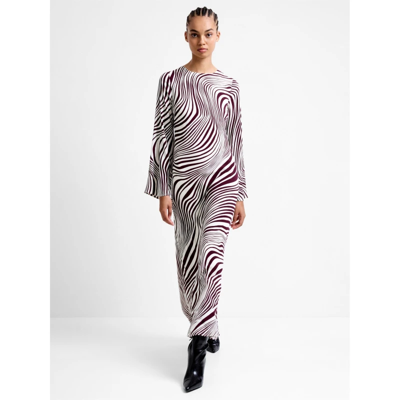 Image of French Connection Womens FC Ziggy Long Maxi Dress White female 8 (XS)