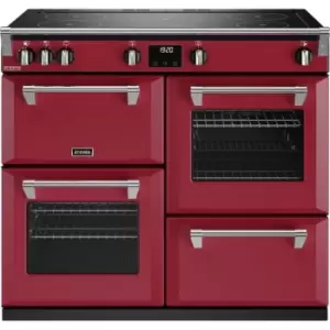 Image of Stoves Richmond Deluxe ST DX RICH D1000Ei TCH CRE_ Electric Range Cooker with Induction Hob - Chilli Red - A Rated