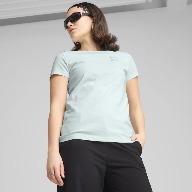 Image of Puma Womens T-Shirt Puma ESS Elevated Bleu Female S