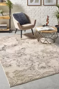 Image of Fior Marble Rug Blue/Grey 160x230