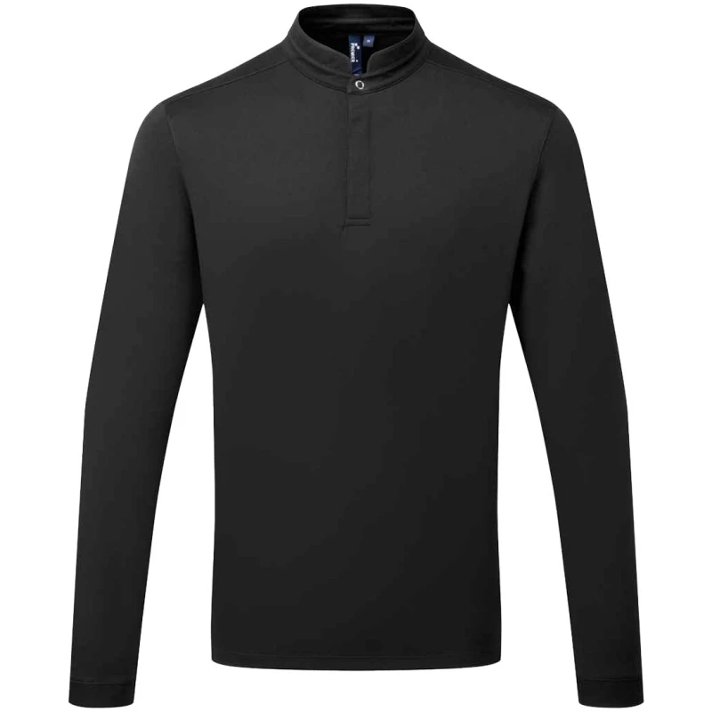 Image of Premier Premier Men Essential Coolchecker Long-Sleeved Chef Shirt in Black Size: X-Small Black XS Male 5063703607995