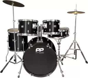 image of PP DRUMS PP220BLK 5 Piece Fusion Drum Kit - Black