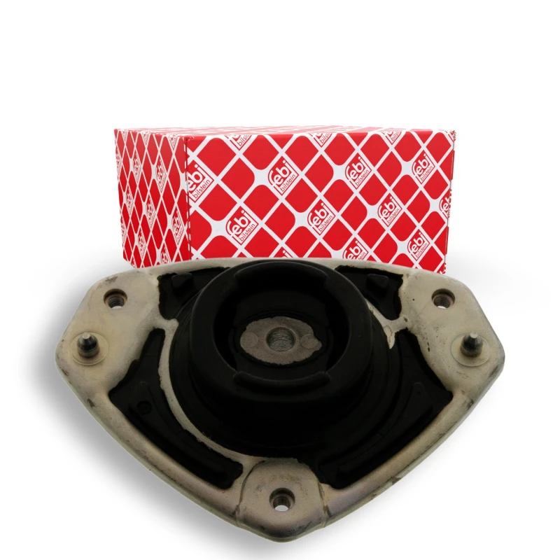 Image of FEBI BILSTEIN 40222 Top strut mount Front Axle, without ball bearing Elastomer Suspension Strut Support Bearing (1180)