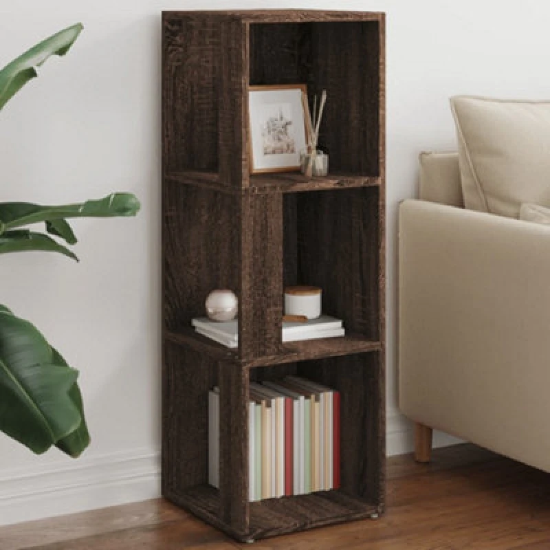 Image of Vidaxl Corner Cabinet Brown Oak 33X33X100 Cm Engineered Wood, Brown 825830