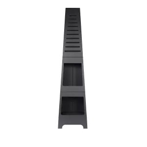 Image of Skyline Steel Black Chiminea with Log Store Black