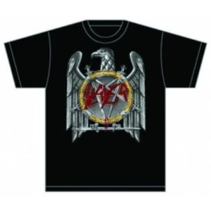 image of Slayer (Silver) Eagle Mens T Shirt: Medium