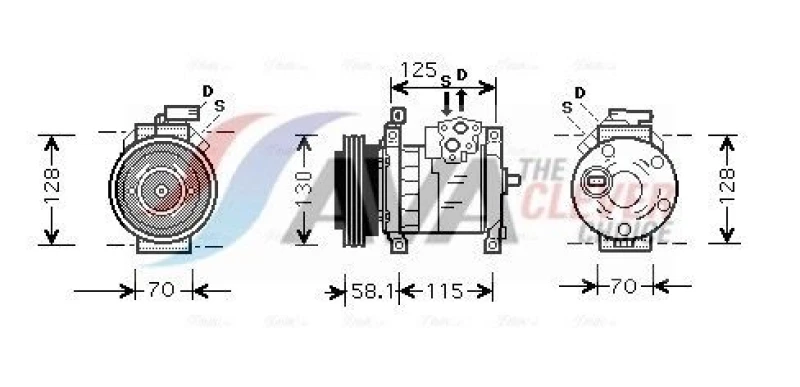Image of Air conditioning compressor AVA COOLING SYSTEMS CRAK094