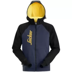 Image of Snickers 2888 Logo Full Zip Sweatshirt Hoodie Navy / Black 2XL
