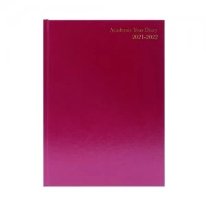 image of Academic Diary Week To View A4 Burgundy 2021-22 KF3A4ABG21