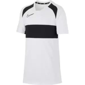 Image of Nike Academy Short Sleeve Top Junior Boys - White