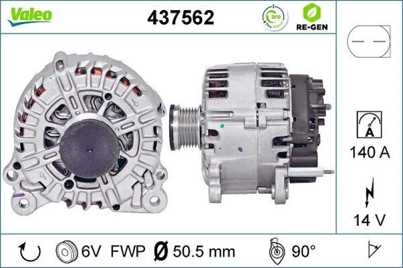 Image of Alternator VALEO 437562