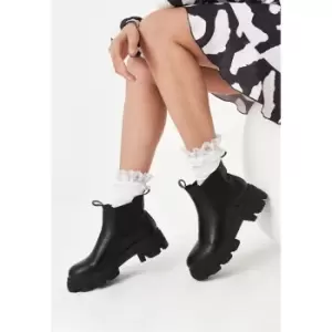 image of Missguided Chunky Low Heel Ankle Boot - Black