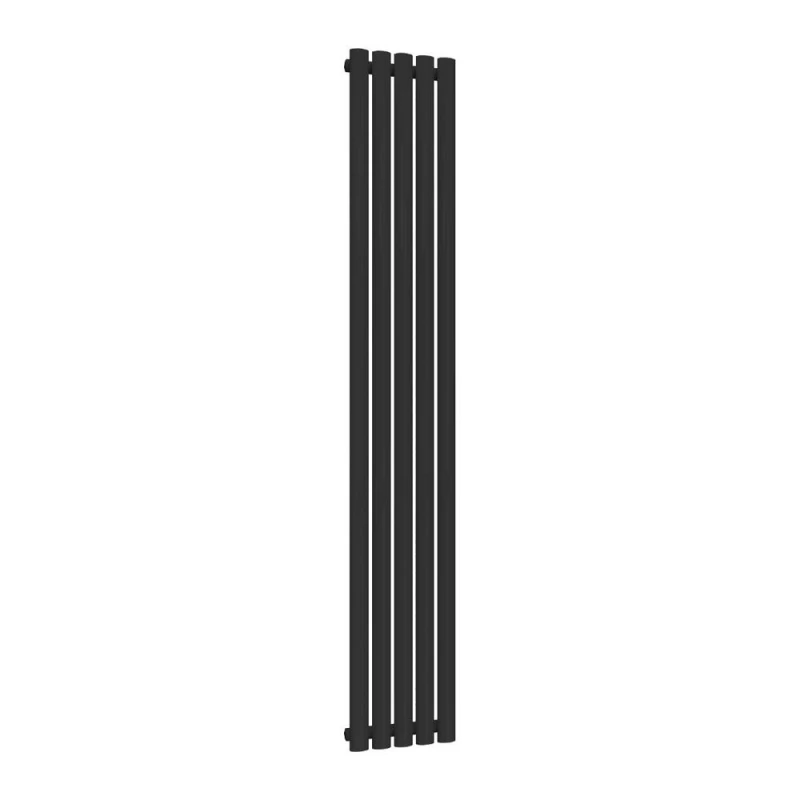 Image of Bathroom Kingdom Neva Anthracite Single Oval Vertical Radiator 1800x295 in Grey Grey Unisex